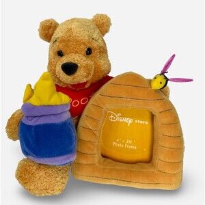 Winnie The Pooh 11" Plush 4" x 3.5" Photo Frame Disney Store - Baby Shower Gift